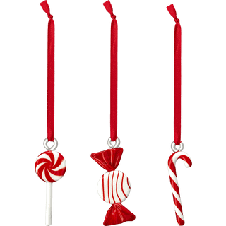 Muurla Sweets juledekoration 3-pak Rød