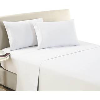 Mellanni Twin Flat Sheet kun - Iconic Collection Bedding Sheets - Hotel Luxury Extra Soft Cooling Top Sheet - Easy Care - Wrinkle Fade Stain Resi