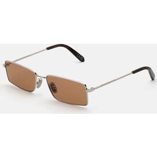 Retrosuperfuture Unisex BM5 CHOPPER BROWN MARBLE Solbriller Metal Grå Brun Firkantet Normal