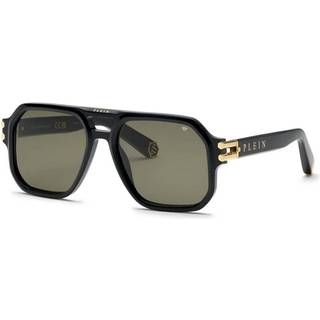 Philipp Plein Mand SPP148M PLEIN ICON 700 Solbriller Acetat Sort Grøn Firkantet Normal