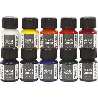 Creativ Company Glass Color Transparent Glass Paint Color 10x30ml
