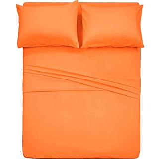 4-delt lagners?t (fuld koral) 1 fladt lagen 1 lagden og 2 pudebetr?k B?rstet mikrofiber luksussenget?j med dybe lommer