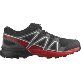 Salomon Juniors' Speedcross Black/Quiet Shade/High Risk Red, 35