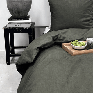 Percale Sengetøj, Olive, 140x200 cm