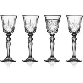 Lyngby Glas Melodia snapseglas på fod 5 cl 4-pak Clear
