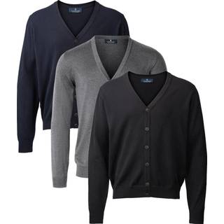 CC55 50158 stockholm men's cardigan v neck buttons Herre Dark Navy S