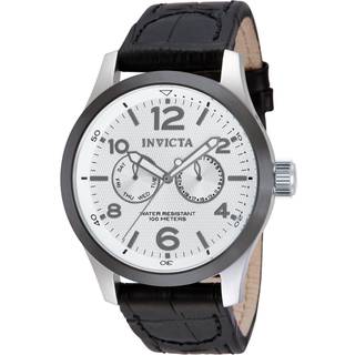 Invicta 13009 I-Force Sølvfarvet/Læder Ø48 mm