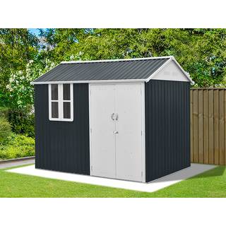 Redskabsskur Redskabsrum Haveskur, 3,02x1,72x2,29m, 5,19m², Antracit/Hvid