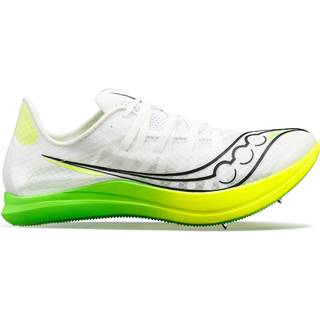 Saucony Terminal VT Spike Shoes - White, Neon Yellow, Size 8 - white