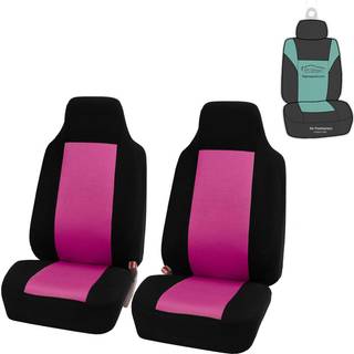 FH Group Automotive Car Seat Covers High Back Classic Cloth Car Seat Covers Fors?der kun Pink s?deovertr?k Front Set Universal Fit Interi?r tilbe