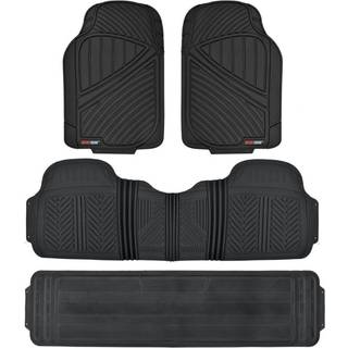 Motortrend 3 r?kke lugtfrit gummi gulvm?tter og foringer til bil SUV Van holdbar tunge polymeriseret latex Fuld interi?rbeskyttelse Ekstra h?j ri