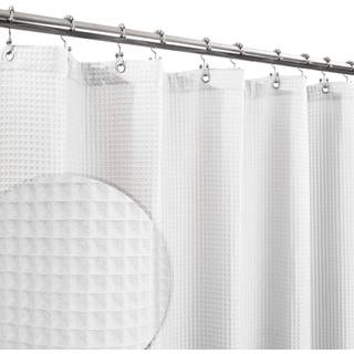 Barossa Design Fabric Broesforhæng Bomuldsblanding 75 tommer lang honningkage Vaffel Weave Hotel Luksus Tung vægt Spa Vaskbar hvid 72x75