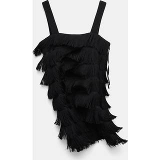 Dorothee Schumacher Emotional Essence fringed minidress - black - XL