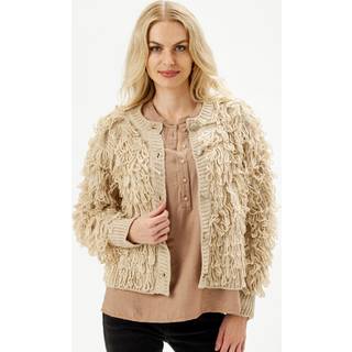 IN FRONT Ritz Cardigan, Farve: Sand, Størrelse: S, Dame