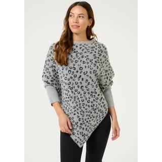 Kaffe KAmolly Poncho - Grå - Str ONE - Damer