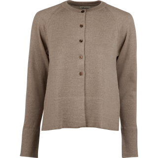 Stenströms Ammie Beige cardigan i merinould | Dame |Strik & Trøjer | Størrelse: XXL | Beige | Solid | Lange Ærmer