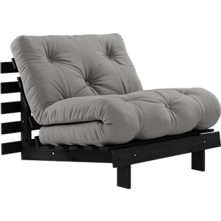 Roots 90 Sovesofa Fra Karup Design i Massiv FSC Fyrretræ | Japandi - Sort lak - 746 Grey