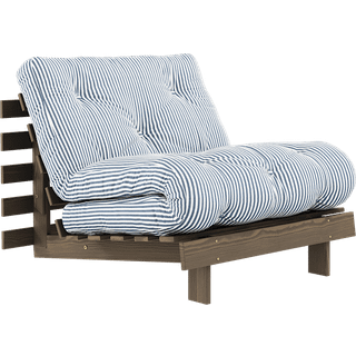 Roots 90 Sovesofa Fra Karup Design i Massiv FSC Fyrretræ | Japandi - Brun - Blå