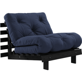 Roots 90 Sovesofa Fra Karup Design i Massiv FSC Fyrretræ | Japandi - Sort - Navy