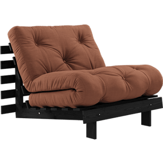 Karup Design Roots Sovesofa Med Madras 90x200 Black Night/Clay Brown