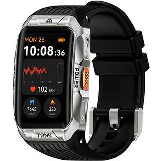 Kospet Tank X2 Ultra Silver 17000028102 - Herre - 42 mm - Smartwatch - Quartz m. Oplader - Gorilla Glas