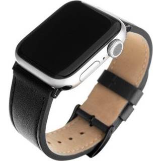 Fixed - Apple Watch (38 / 40 / SE / 41 / 42mm) - Ægte Læder Rem - Sort