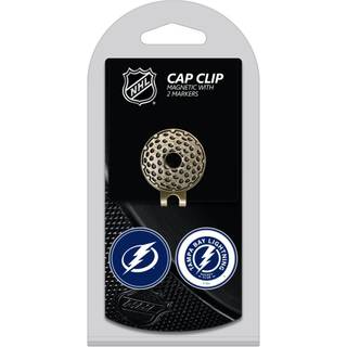 Team Golf NHL Tampa Bay Lightning Cap Clip med 2 golfboldmark?rer Golf Cap Clip med 2 aftagelige dobbeltsidede emaljemagnetiske kuglemark?rer fas