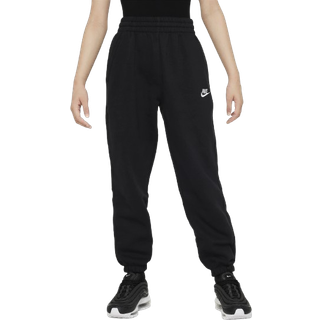Nike Club Fleece Loose Training Pants Girls - Black, White, Size XS - black