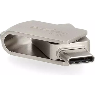 Nedis - Flash Drev | 64 GB | USB-A / USB-C™ | Læs hastighed: 90 MB/s | Skrivehastighed: 20 MB/s - FDRIUC364SI