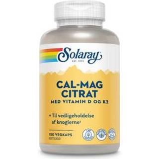Solaray Cal-Mag Citrat + D & K Kosttilskud 150 stk + FRI FRAGT