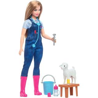 Barbie Bondegård Dyrelæge Dukke Barbie dukker playset HRG42