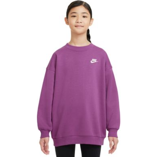 Oversized Nike Club Fleece-sweatshirt til større børn - lilla - L