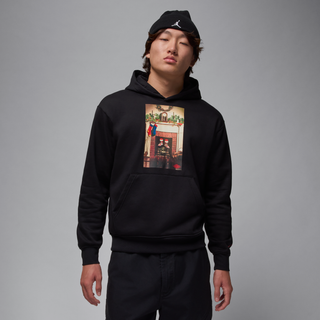 Jordan Jumpman "Chimney"-pullover-hættetrøje i fleece til mænd - sort - XL