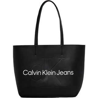 Calvin Klein Jeanstil kvinder. K60K610276 Tote bag med logo sort (OSFA), Casual, Polyuretan