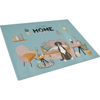 Caroline's Treasures CK7882LCB Greater Swiss Mountain Dog Sweet Home Glass Cutting Board Stor dekorativt tempereret glasskæreskæring og servering
