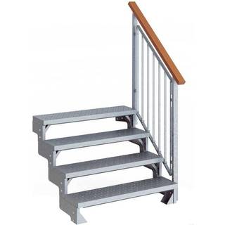 DOLLE Gardentop terrassetrappe med hultrin, inkl. 1 side gelænder - 9 trin