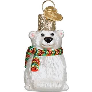 Old World Christmas Gumdrops Mini Polar Bear Glass Bl?st Ornament til juletr?