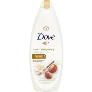 Dove rent fork?lende n?rende kropsvask Nuover -fugt Shea -sm?r med varm vanilje 22 oz (pakke med 6)