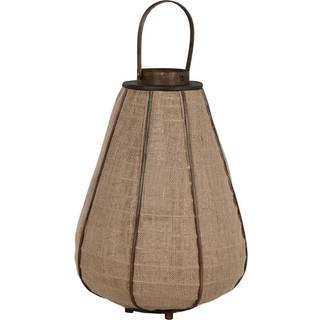 Lyseholder Home ESPRIT Natur Jute Bambus 41,5 x 41,5 x 57 cm