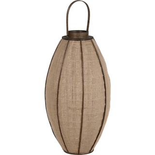 Lyseholder Home ESPRIT Natur Jute Bambus 37 x 37 x 70 cm