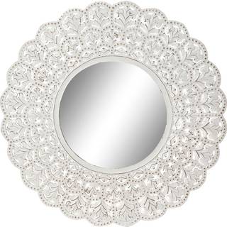 Vægspejl Home ESPRIT Hvid Indianer mand Afklædt 89 x 2 x 89 cm