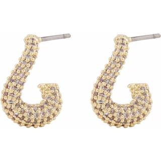SNÖ of Sweden Naomi Small Irregular Oval Earring Gold/Clear