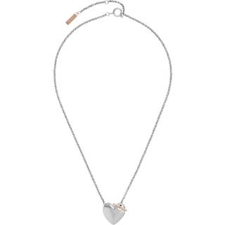 Olivia Burton Classic Knot Heart Silver + Rose Gold Necklace - 51cm