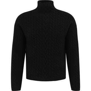 Relaxed Cable Knit Jumper - Black - XS