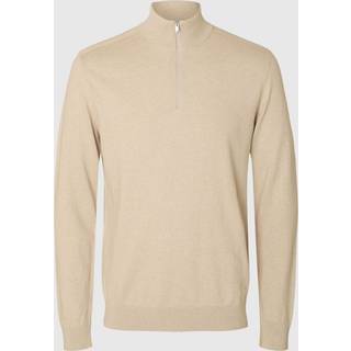 Selected Berg Half Zip Knit Oatmeal
