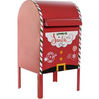 Julepynt DKD Home Decor Gul Hvid Sort Rød Brevkasse 28,5 x 26,5 x 52 cm