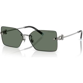 Tiffany Unisex TF3088 60033H Solbriller Metal Grå Grøn Firkantet Normal