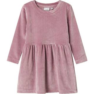 Name It Mauve Orchid Velour Kjole