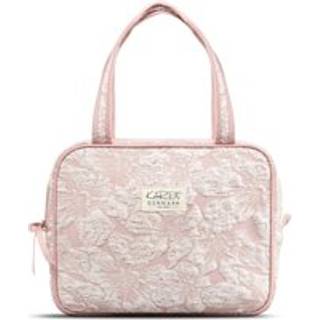 Karen - Toiletry bag with handle - Pink brocade