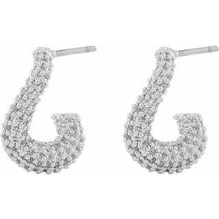SNÖ of Sweden Naomi Small Irregular Oval Earring Silver/Clear